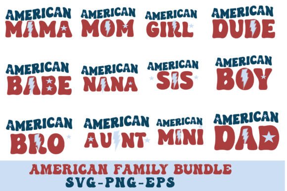 American Family SVG: 4th of July Graphics for Crafts