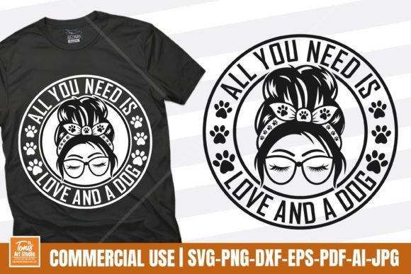 Love and a Dog SVG: Graphics for Crafts