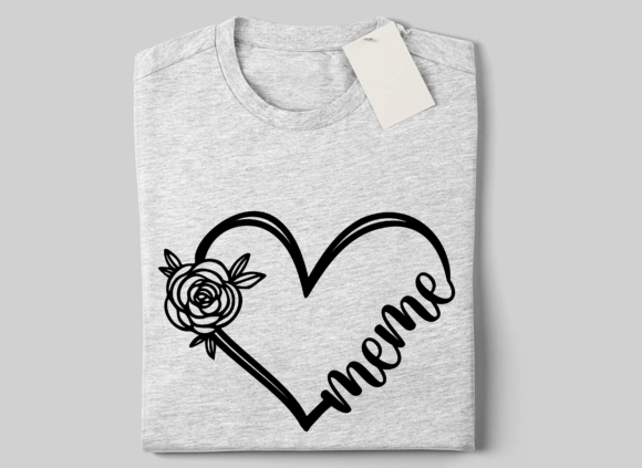 Meme Flower Heart SVG: Graphics for Crafts & Branding