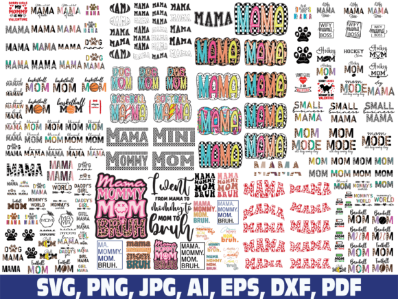 Mom Mama Dalmatina Sport: Fresh Graphics for Crafts
