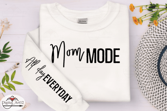 Mom Mode Sleeve SVG Design Graphics