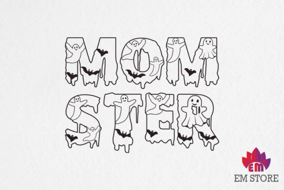 Mom Ster- Halloween SVG: Graphics for Crafts and Content