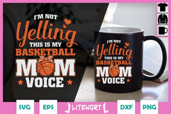 My Basketball Mom Voice Basketball SVG Graphics