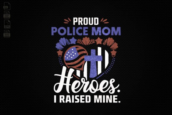 Proud Police Mom SVG: Graphics for Crafts