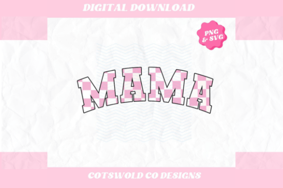 Review: Checkered Mama Varsity Trendy PNG SVG for Embroidery