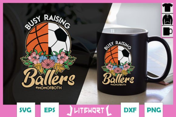 Soccer Basketball Mom SVG: Graphics for Crafts