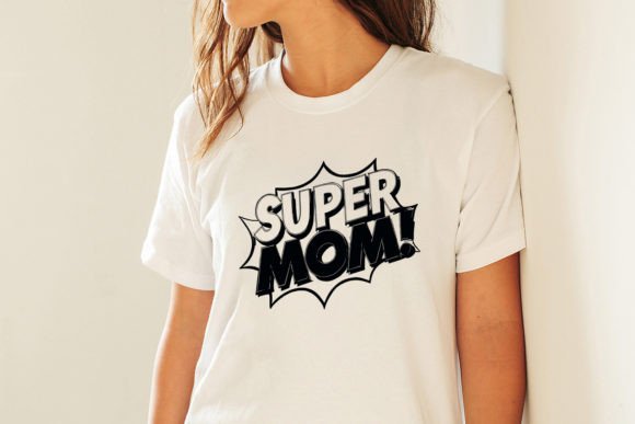 Super Mom Comic Style SVG Graphic